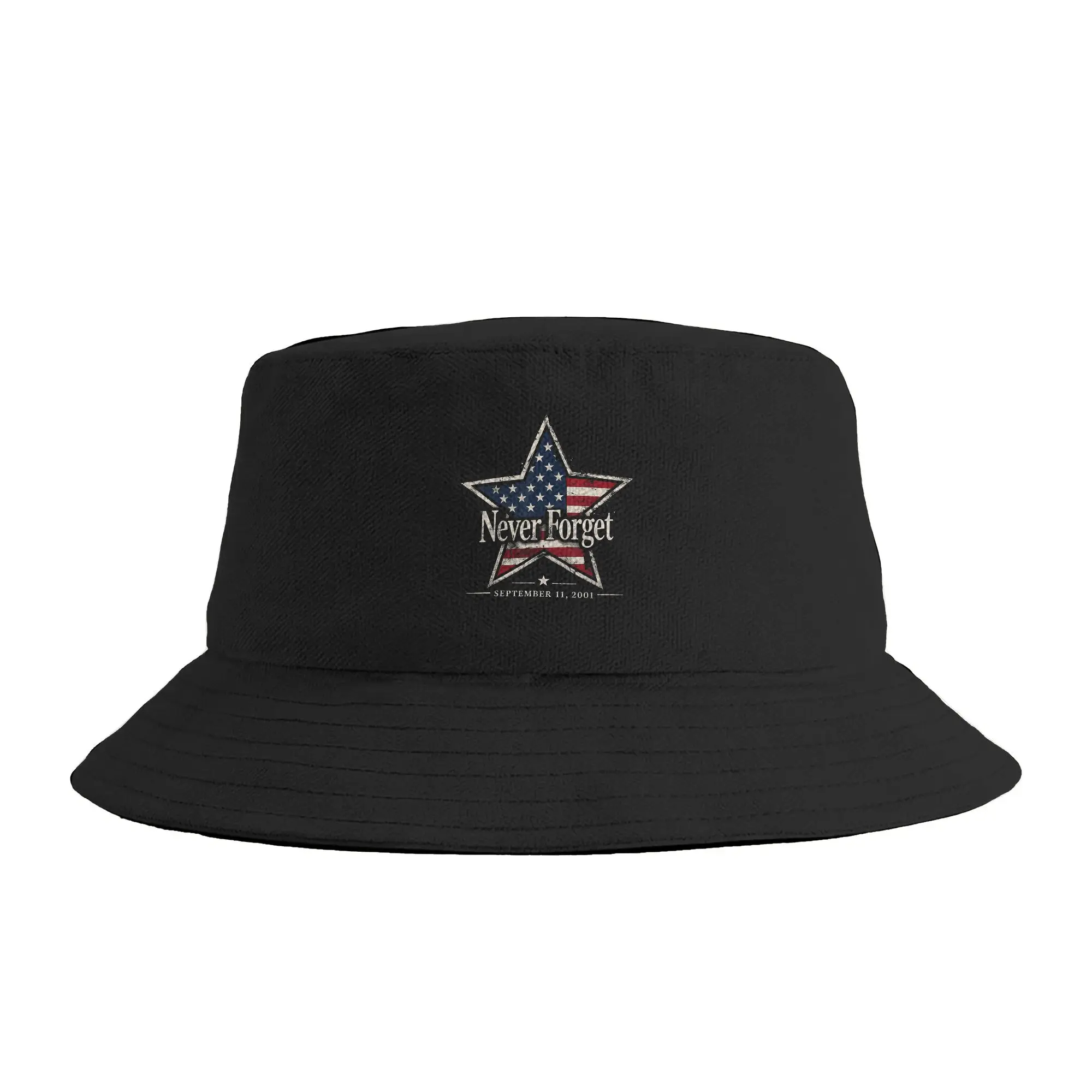 Never Forget September 11 2001 Memorial Day American Flag Bucket Hat Summer  Fashion Fisherman Hats For Women Breathable Caps