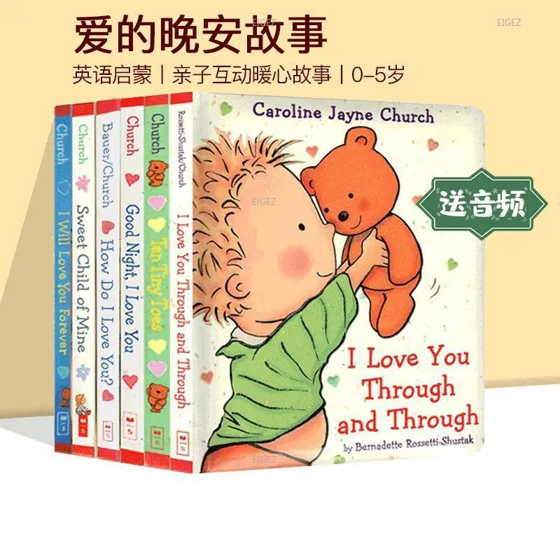 

Original English Children's Enlightenment Caroline Jayne Church's Love Goodnight Story Parent-child Picture Book