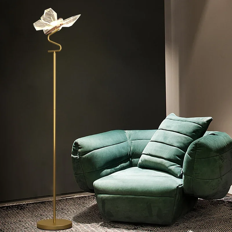 luxury butterfly floor lamp sitting room sofa next to vertical table lamp Nordic bedroom bedside lamp creative sitting lamp