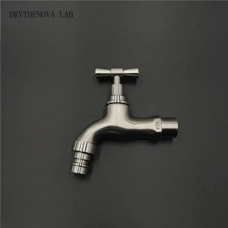 Bathroom 304 Stainless Steel Faucet Wall Mounted Outdoor Garden Bibcock Wash Basin Mop Faucet Wall