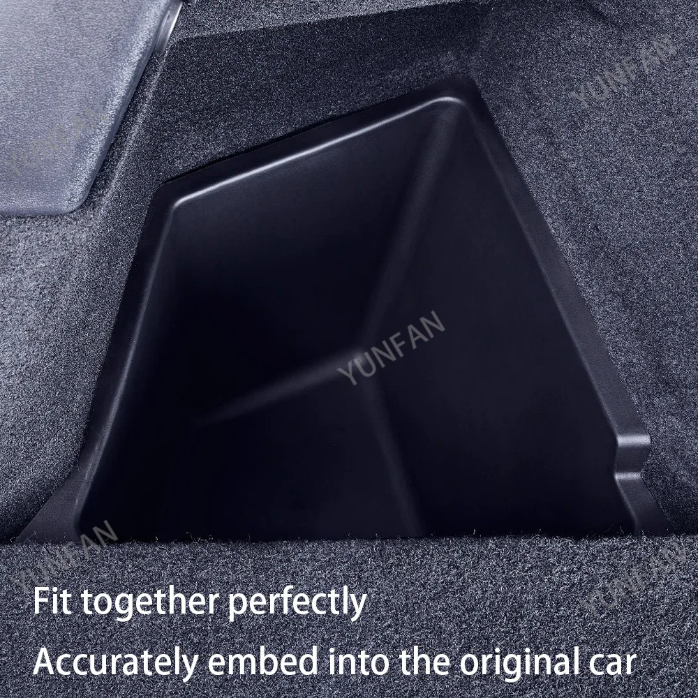 Custom Fit TPE Trunk Side Storage Box Protector For Tesla Model YL 2026 Flocked Mat Cargo Partition Organizer