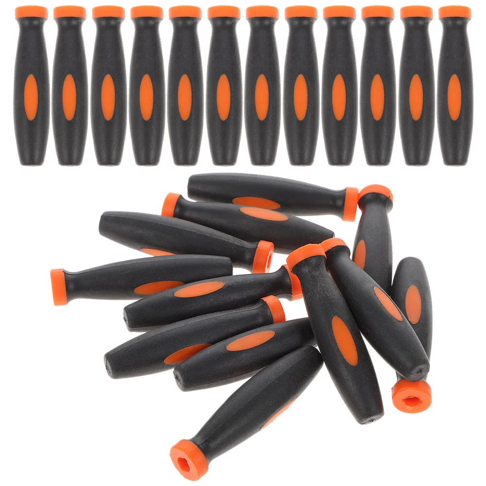 

24Pcs Rubber Grip File Handles 3mm Replacement for Hand Tools Cutting Files Woodworking Repair Accessories File Handle