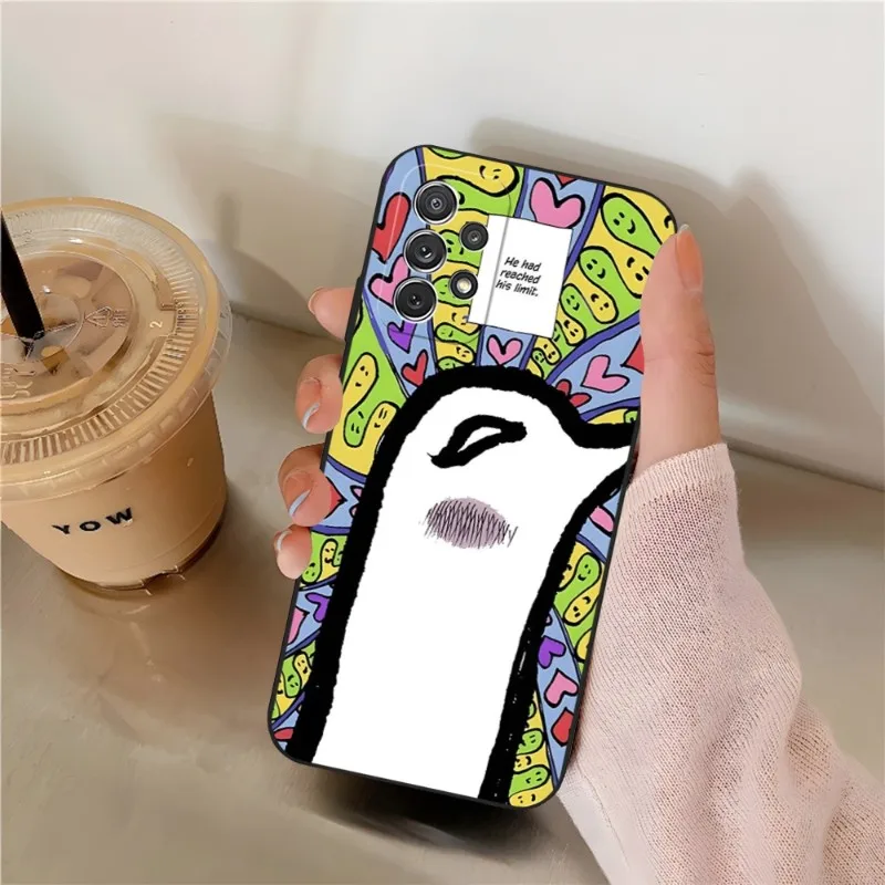 Oyasumi Punpun Minimalist Punpun Phone Case For Samsung A52 A53 A51 A12 A50 A33 A13 A22 A31 A40 A03S A32 A21 A81 A42 Black