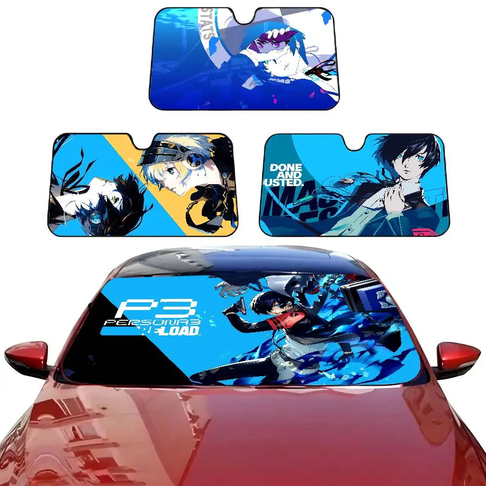 Ame Persona 3 Reload P3RE Car Window Sun Shade Windshield Anti-UV Protection Front Rear Windshield Block Cover Visor Accessories