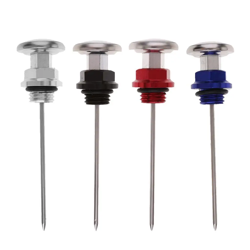 CNC Alloy Oil Dipstick with Temp Gauge Motorcycle Engine Oil Tank Meter for 110cc 125cc Dirt Bike ATV