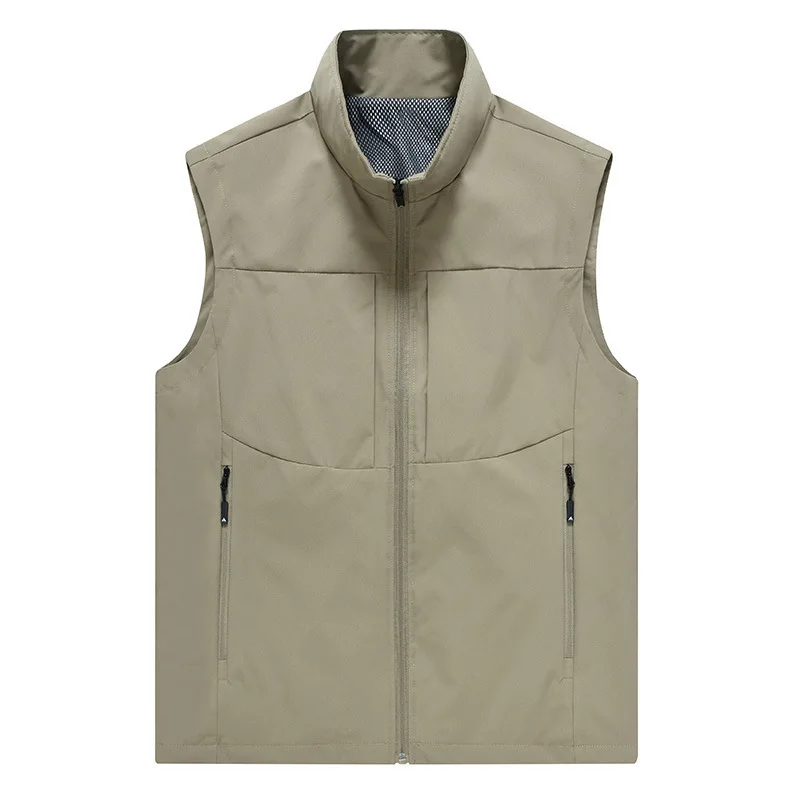 Men's Clothing Large Size Cargo Vest Multi-pocket Tactical Vests Fishing Sports Jackets Sleeveless Cardigan Zippers Quick-drying