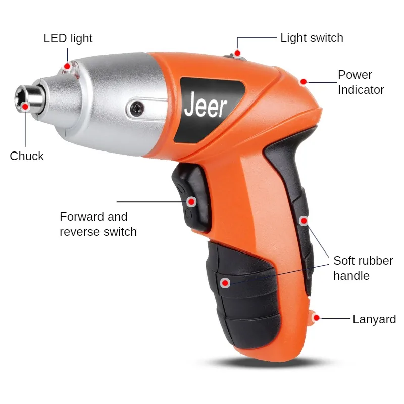 Electric Screwdriver Battery Rechargeable Cordless Screwdriver Powerful Impact Wireless Screwdriver Drill Electric Screw Driver