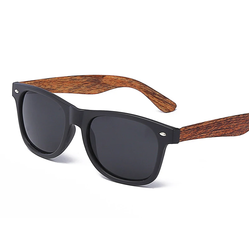 Vintage Women Imitate Bamboo Sunglasses Wooden Glasses Fashion Men Square Eyewear Shades Oculos De Sol Feminino Brand Designer