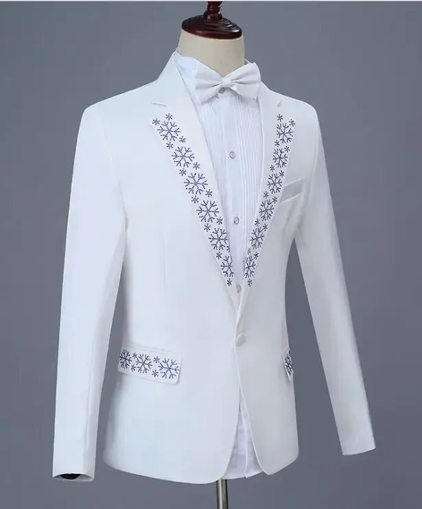 Custom  new design fashion regular printing flat collar wedding men suit