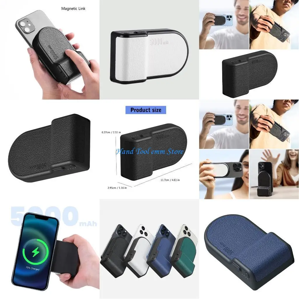 

H37F Smartphone Camera Grip Phones Assisted Camera Battery Handle Grip for Easy Wireless Charging Photography Accessory