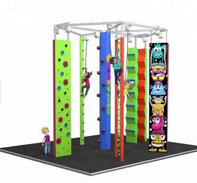 Indoor and Outdoor Artificial Rock Climbing Wall Game for Kids and Adults for Amusement Park Garden Trampoline Park Play