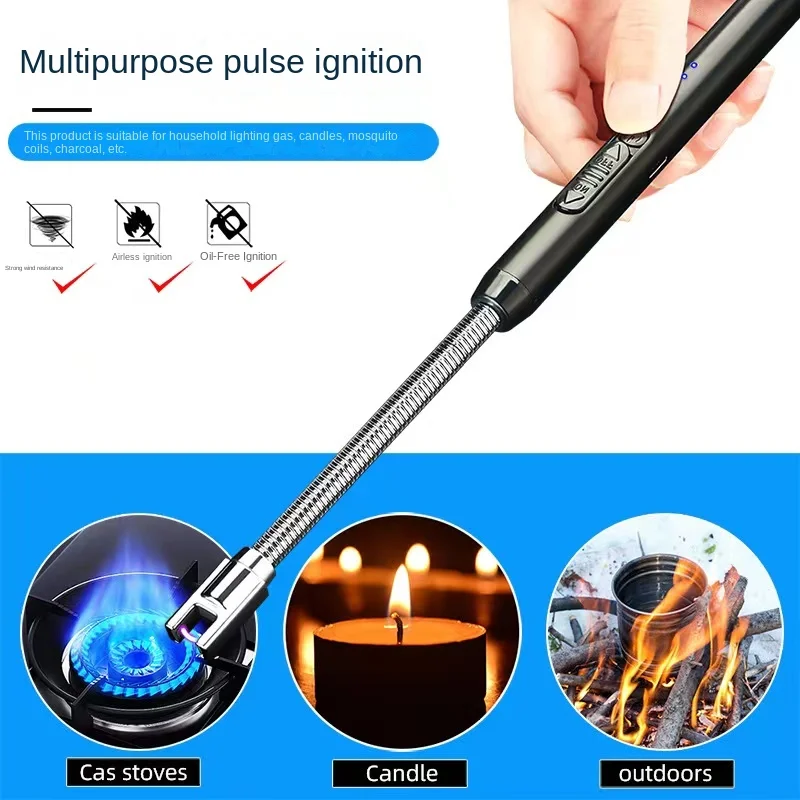 Lgnition Gun, Electronic Igniter, Gas Stove, Natural Gas Kitchen, Extended Handle, Long Mouth Lighter, Open Flame, Outdoor