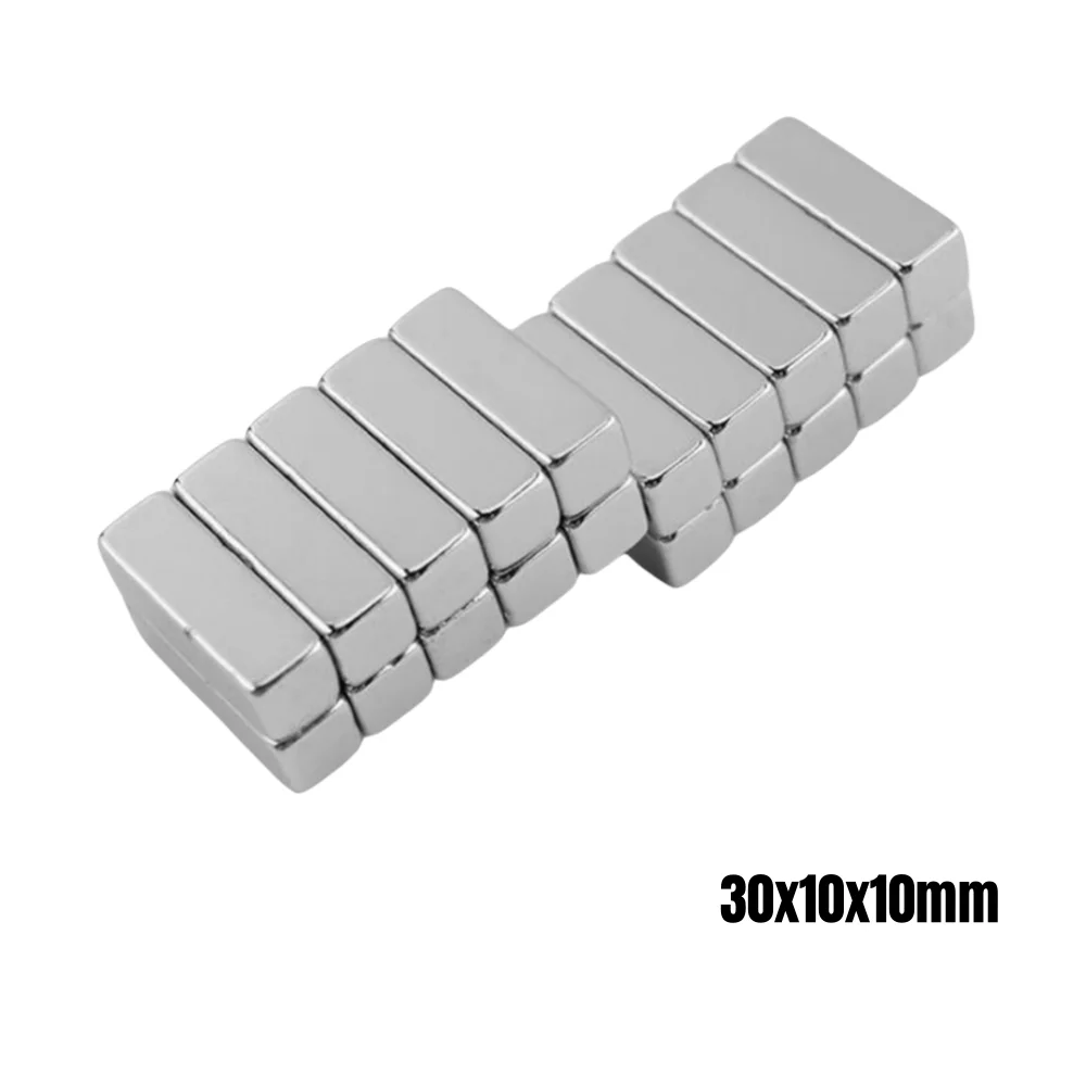 1/2/5/10/15/20pcs 30x10x10 Strong Rare Earth Magnet 30x10x10mm Block Neodymium Magnets N35 Permanent Search Magnet 30*10*10 Mm