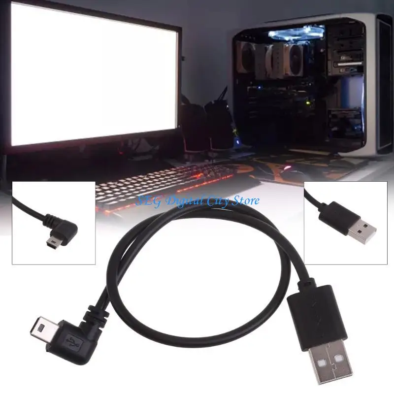 

U75B USB to Mini USB Cable USB2.0 to Mini USB 5Pin Adapter Mini USB to USB Adapter 90 Degree MiniUSB