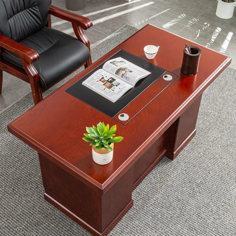Desk Computer Desk Office Chinese Boss Writing Desk Simple Household Single  Solid Wood Table and Chair Combination