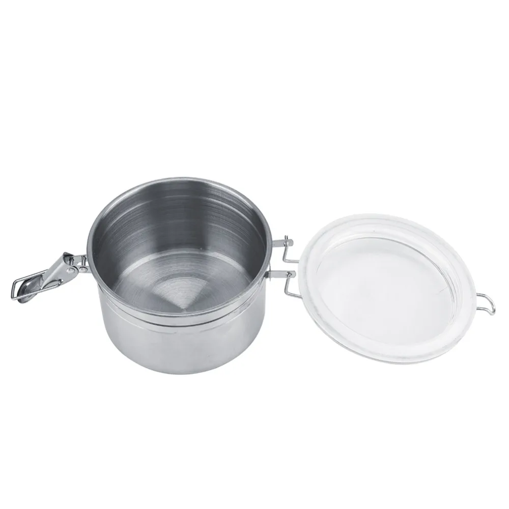 Stainless Steel Vacuum Sealed Storage Jar Transparent Cover Sturdy Locking Clamp Coffee Container Airtight Kitchen Canister