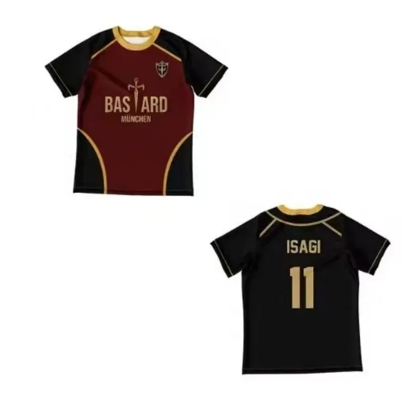 Anime azul bloqueio michael kaiser camisa isagi cosplay trajes bastardo munchen yukimiya reo ness hiori camisa de futebol impressão 3d