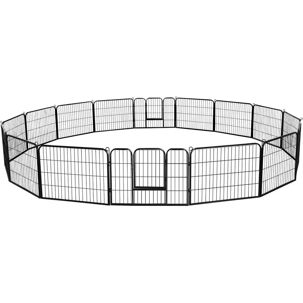 

Outdoor Garden Border Fence, 24 x 43, Rust-Resistant, Black, for Landscaping and Pet ContainmentTime-limited