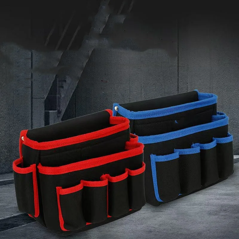 Wallpaper Application Tool Bag - Thickened Waterproof Oxford Cloth Waist Bag Large Multifunctional Hardware Electrician Repair B