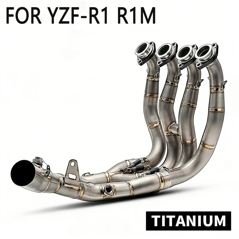 

motorcycle exhaust system Titanium Alloy front link universal 60mm caliber muffler for YZF-R1 R1M 2025-For R1 R1M