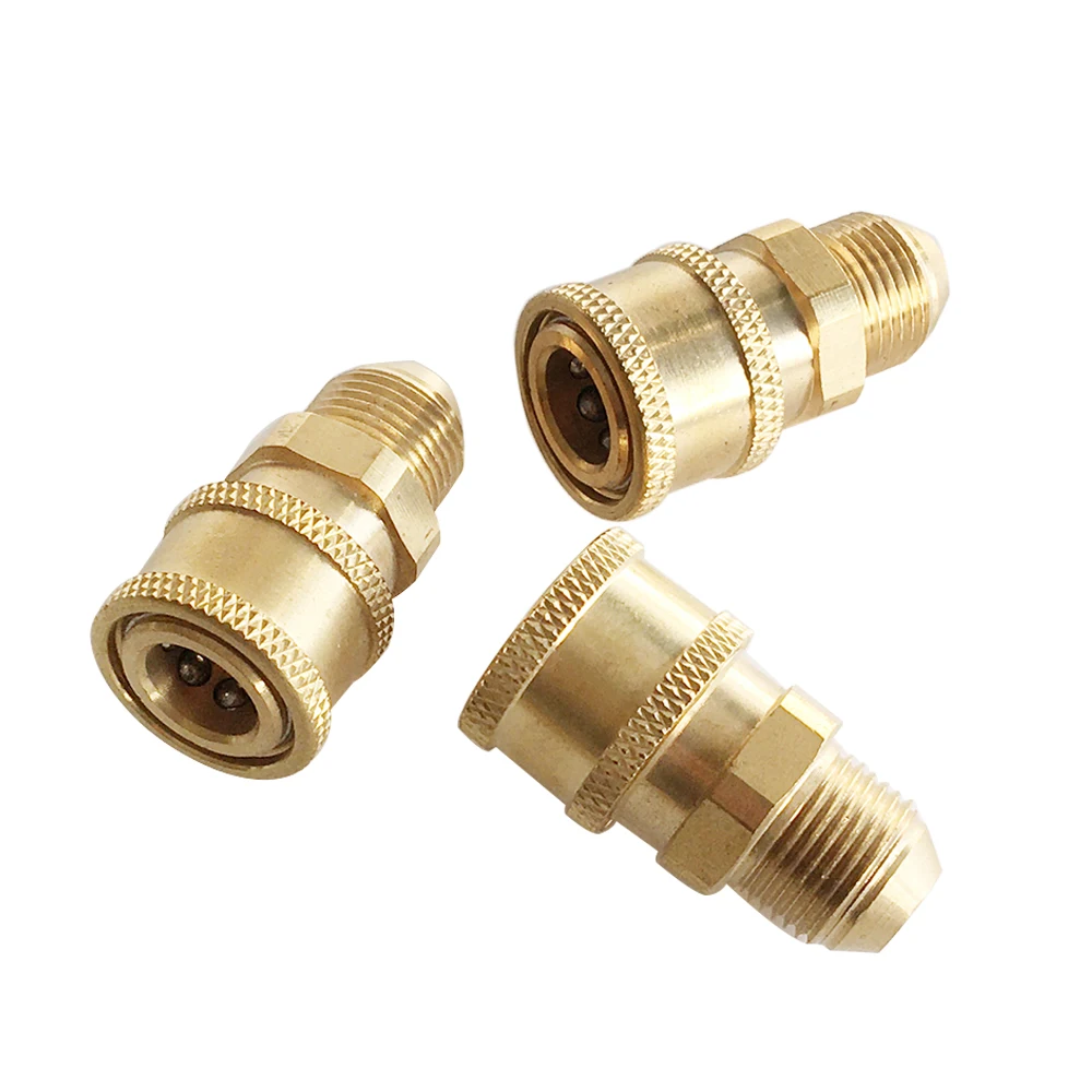 1Pcs G1/4 High Pressure Washer Coupler Copper Quick Connect Fitting Male Thread Car Washer Adapter Garden Irrigation Joint