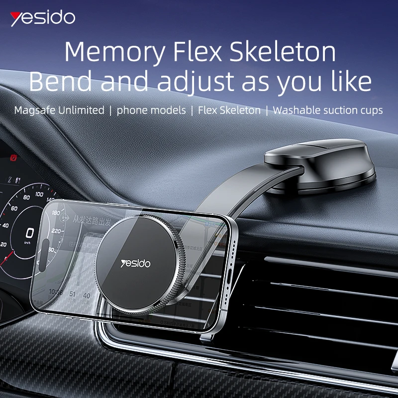 

C176 C292 Magnetic Car Phone Holder for Dashboard Magnet Adjustable Car Phone Mount Car Interior for All Phones