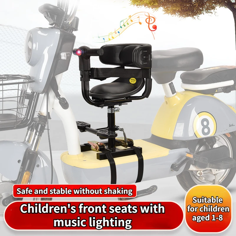 Electric Scooter Child Seat Electric Vehicle Front Baby Comfortable and Soft Seat for 1-8 Years Old Scooter Accessories