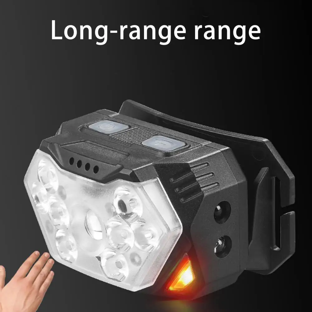 

Head-Mounted Flashlight Useful Waterproof Energy-saving Infrared Induction Hands-free LED Headlamp Camping Supplies