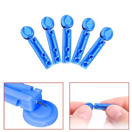 Imagen 2 del producto 50-500 Uds 28g aguja de lanceta de sangre desechable palo de masaje uso para pluma lancetas estériles drenaje de ventilación de floja lanceta de sangre