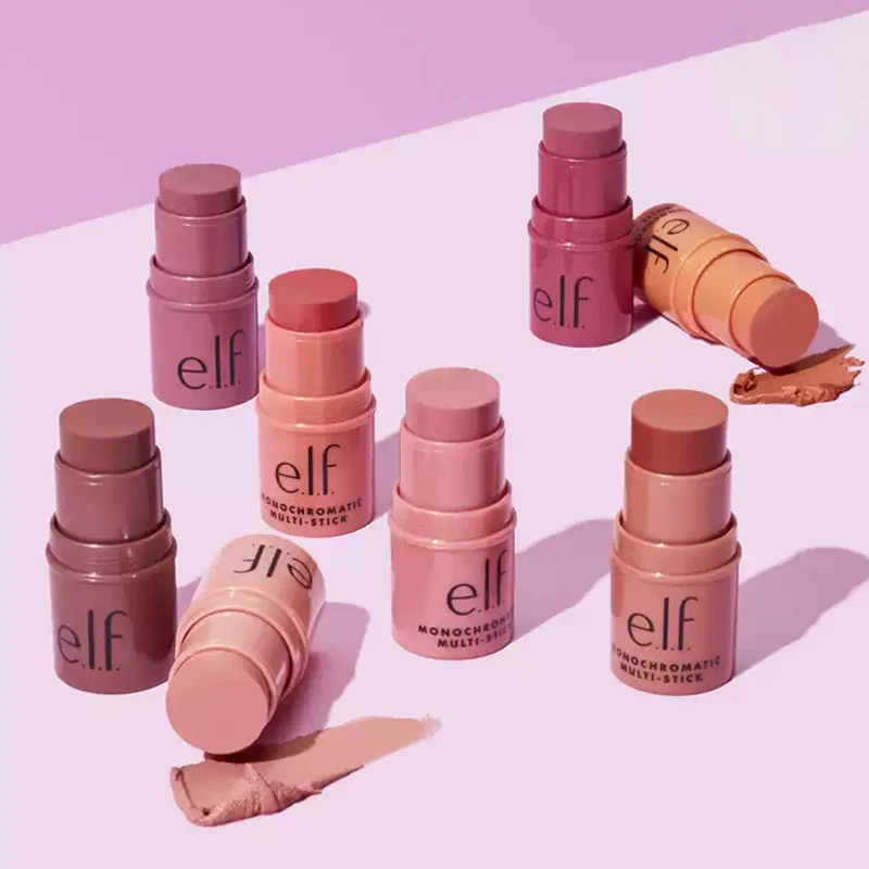 Elf 3-in-1 Multi-Use Stick Blush Stick Eyeshadow Cream Lip Balm Lipstick Lip Cheek Makeup Stick Dupe Liquid Foundation Makeup
