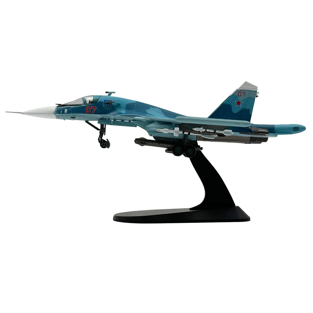 1/100 Russian Su-34 SU4 Platypus Fighter-bomber Finished Alloy Military Aircraft Mdel Ornament Plane Model Collection Gifts