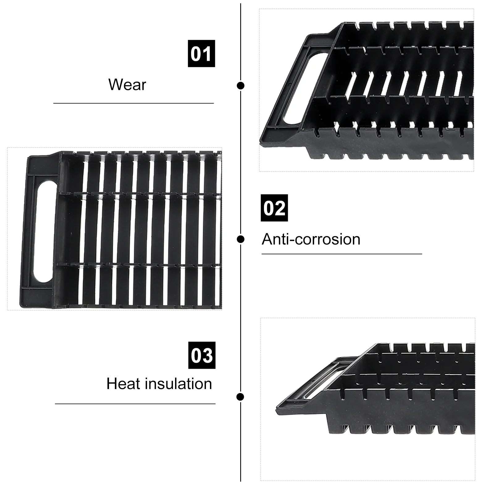 2 Stuks Dual-Ear Antistatische Bar Rack 25-Slot Printplaat Pcb Rack Antistatische Bar frame Zwart Antistatische Bar Beugel