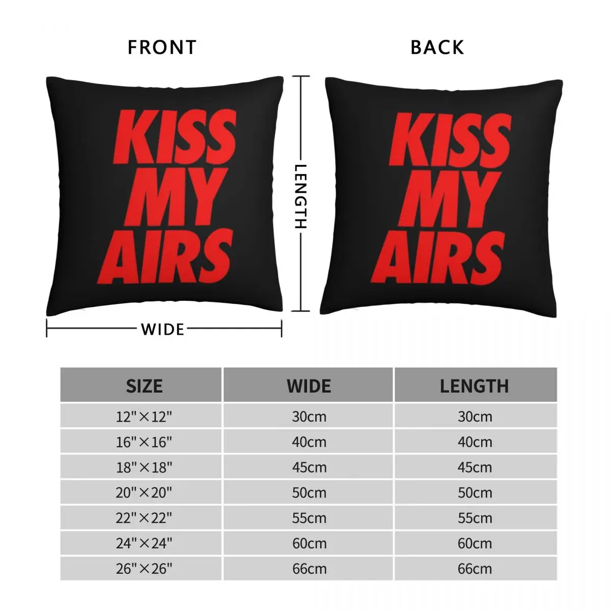 Kiss My Airs BRED Pillowcase Polyester Linen Velvet Creative Zip Decor Sofa Seater Cushion Cover Wholesale