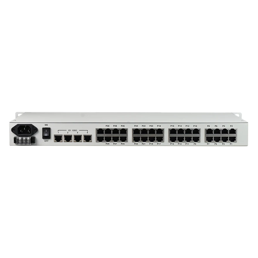 New 30 channel PCM fxs fxo E&M telephone multiplexer with SNMP FCP-O30E4F4pR4C1/S30E4F4pR4C1