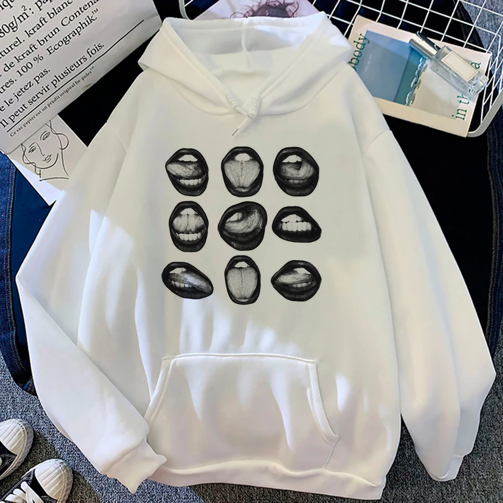 

Y2k Print hoodies women Winter vintage Korean style japanese Hooded Shirt sweater women gothic sweater