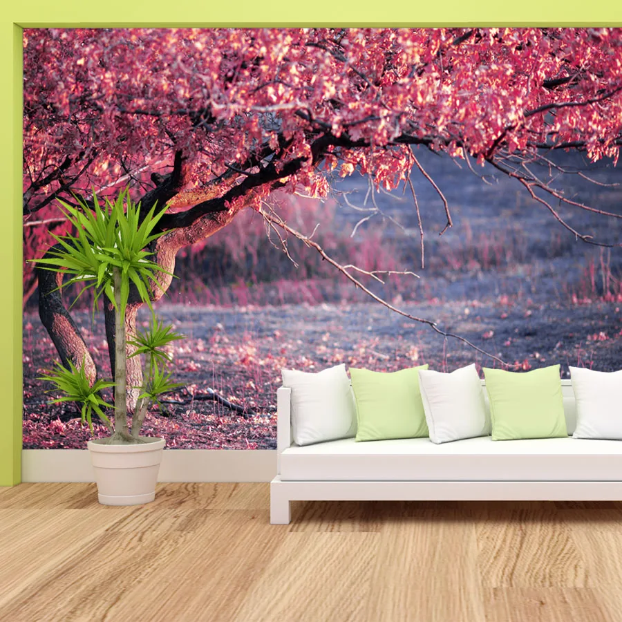 

Custom Peel and Stick Optional Photo Wallpapers for Living Bed Room Cherry Blossom Natural TV Wall Papers Home Decor Murals Roll