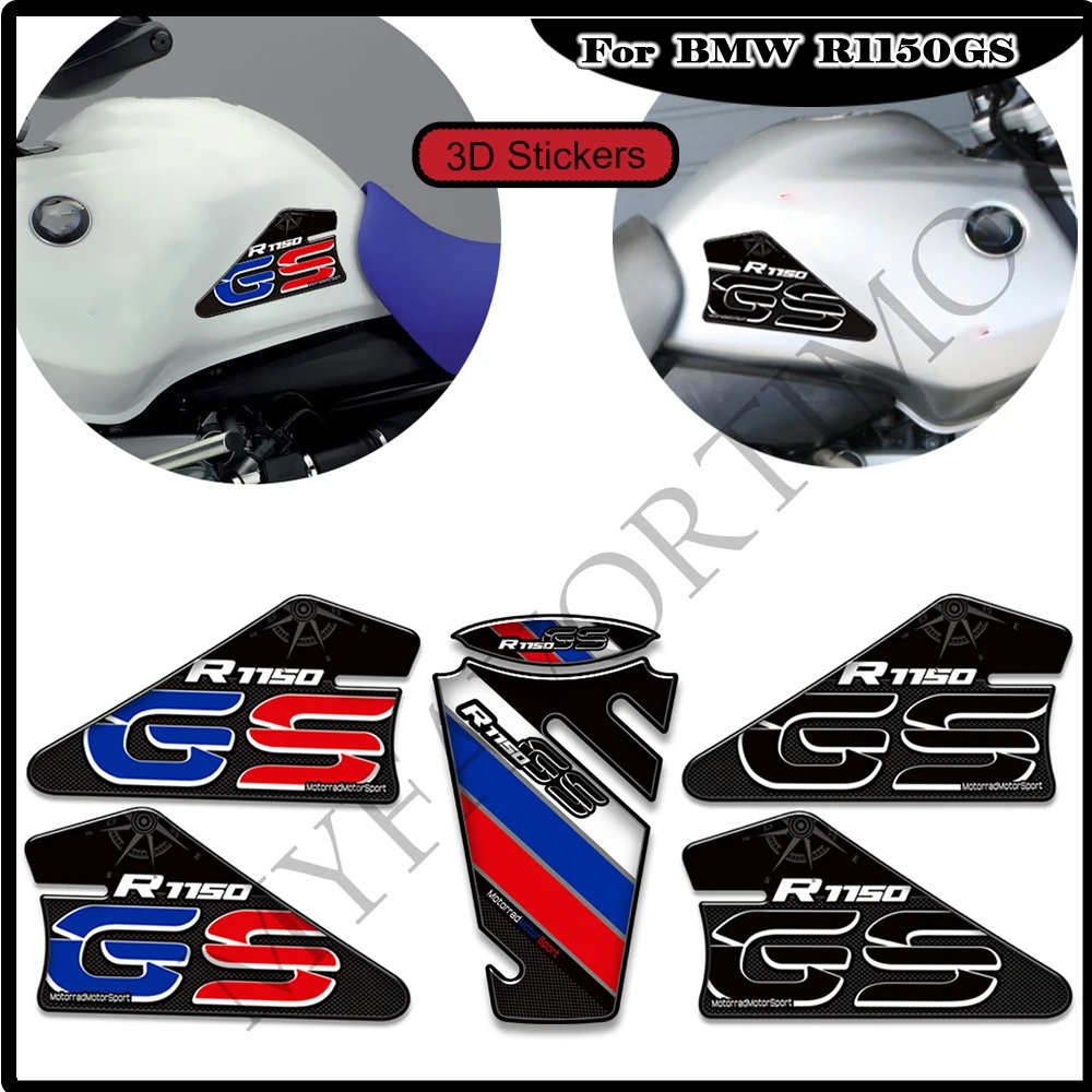 For BMW R1150GS R 1150 GS R1150 GSA  ADV Adventure Motorcycle Tank Pad Grips Gas Fuel Oil Kit Knee Protection Stickers Decals