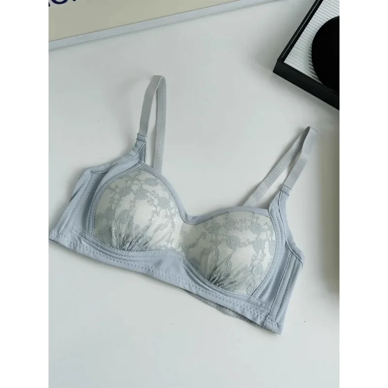 Kalapaopao Gather Push Up Bra Push Up and Anti-Sagging Underwear Smooth Seamless Bras Thin At The Top and Thick At The Bottom