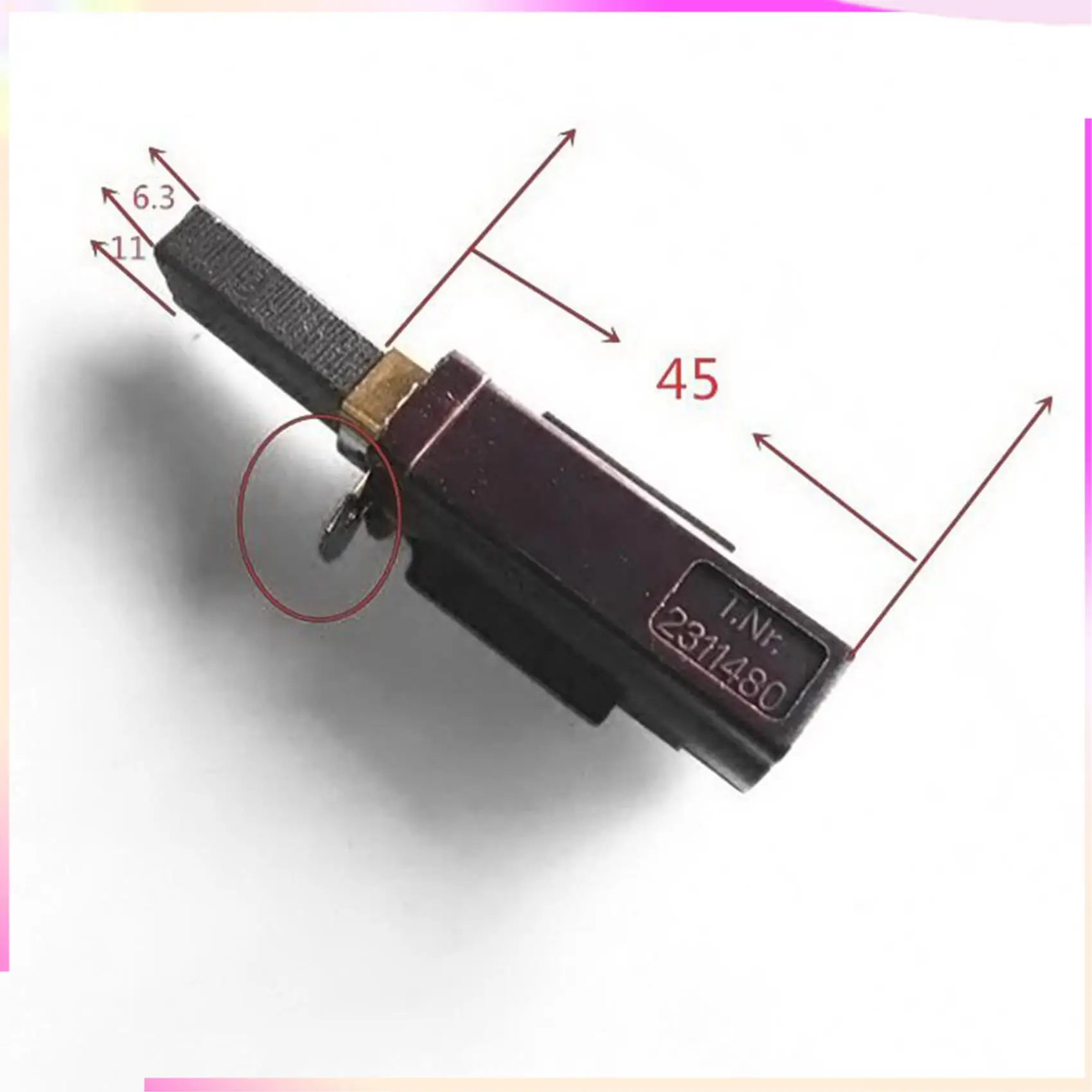 B26B 4Pcs Vacuum Cleaner Motor Carbon Brush 2311480 333261 33326-1 For Ametek Lamb Tools