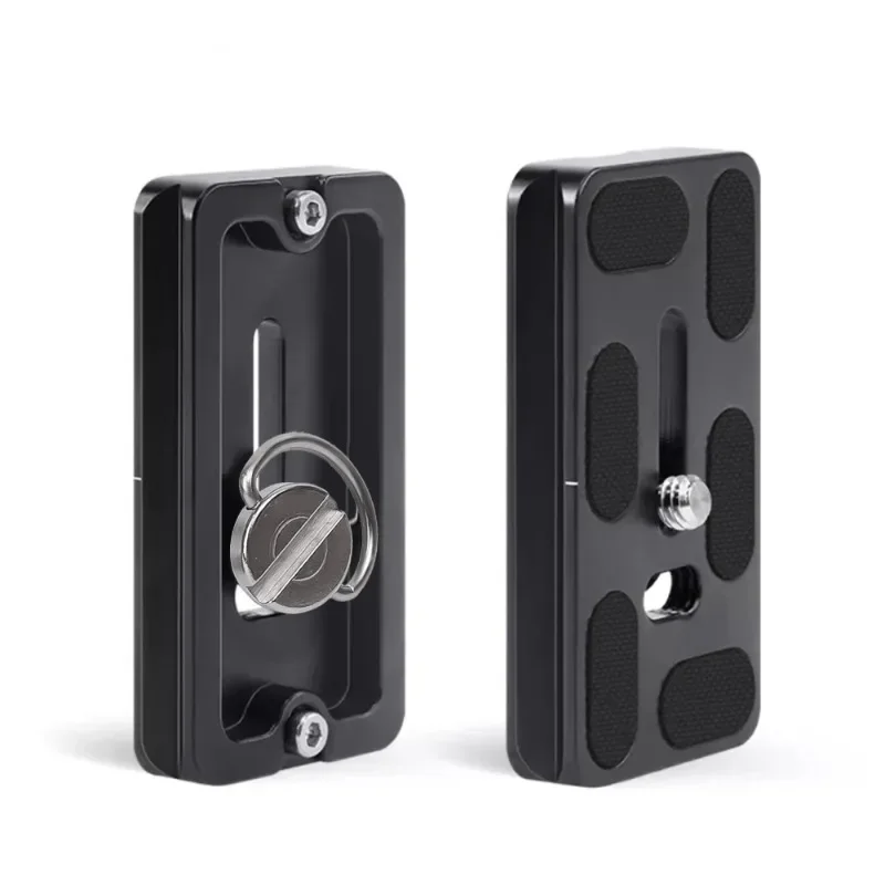 Aço inoxidável Camera Screw, Quick Release Plate, 1/4 "Folding D-Ring Adapter, Monopod Tripé Cabeça para DSLR