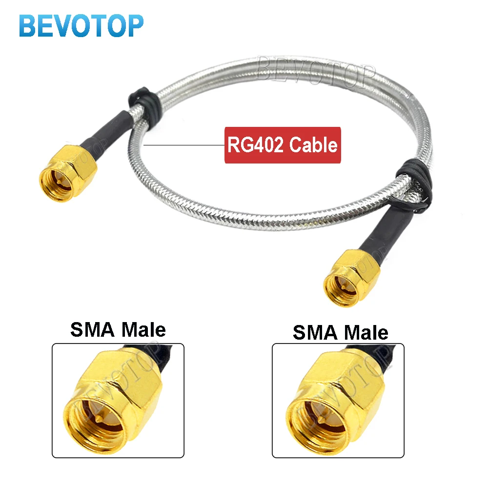 SMA Male to SMA Male RF Coaxial Cable Semi-Rigid RG402 Cable High Frequency Test Cable 50ohm