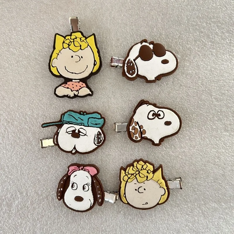 New Snoopy Charlie Hair Clip Cartoon Anime Multi Functional Plastic Bag Sealing Clip Cute Hair Accessories