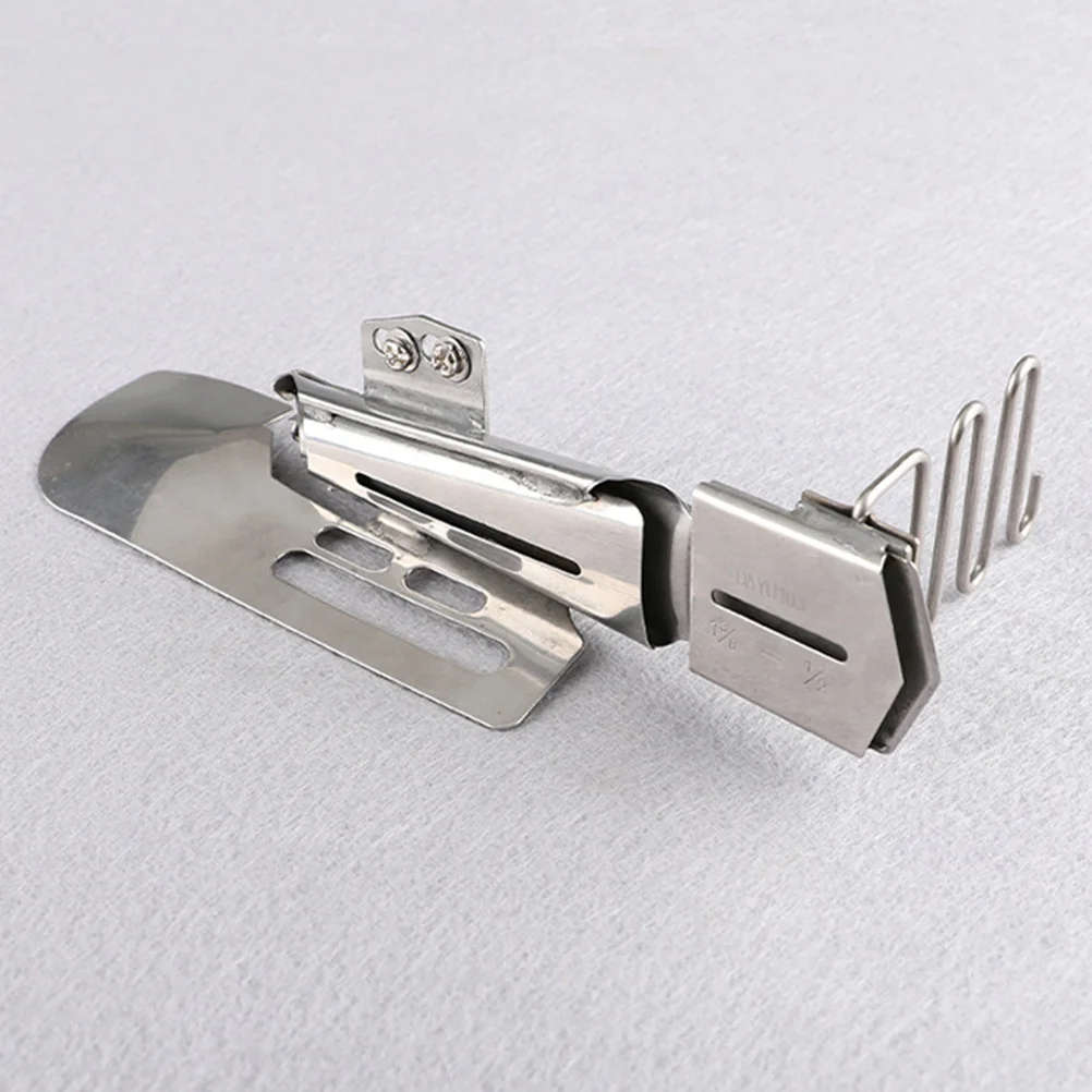 Stainless Steel Double Fold Angle Binder Sewing Machine Binding Attachment Edging Device For Overlock Hemming Industrial Use