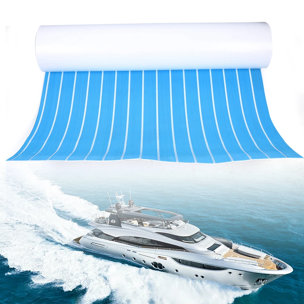 240*90cm/94.5*35inch EVA Foam Teak Sheet Marine Flooring, Yacht Boat Decking Self-Adhesive