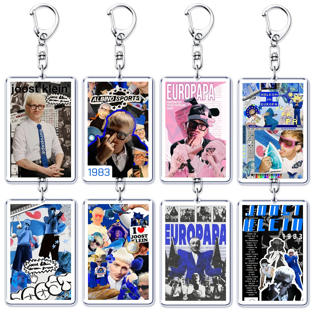 Popular Singer Joost Klein  Keychains  Eurovision Europapa Keyring for Accessories Bag Pendant Key Chain Jewelry Fans Lover Gift