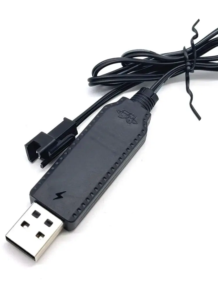 Câble USB de chargeur LED pour chargeur de batterie au Lithium 3.7V SM-2P avant pièces d'avion de voiture RC connecteur d'avion jouet quadrirotor RC