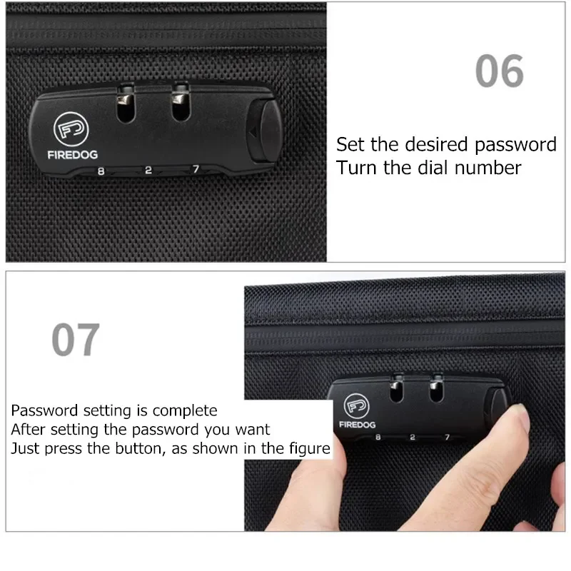 Piccola borsa di sicurezza odore isolato impermeabile Password Lock Storage Bag Zipper multifunzione Travel Office Files Safety Bag