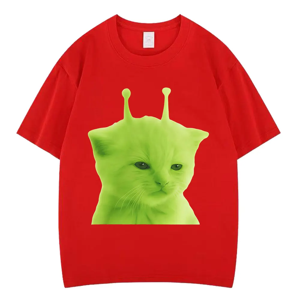 Funny Cat Meme T Shirts Men's Women Casual Cotton Vintage T-shirt Fashion Short Sleeve Oversized Harajuku T-shirts Streetwear