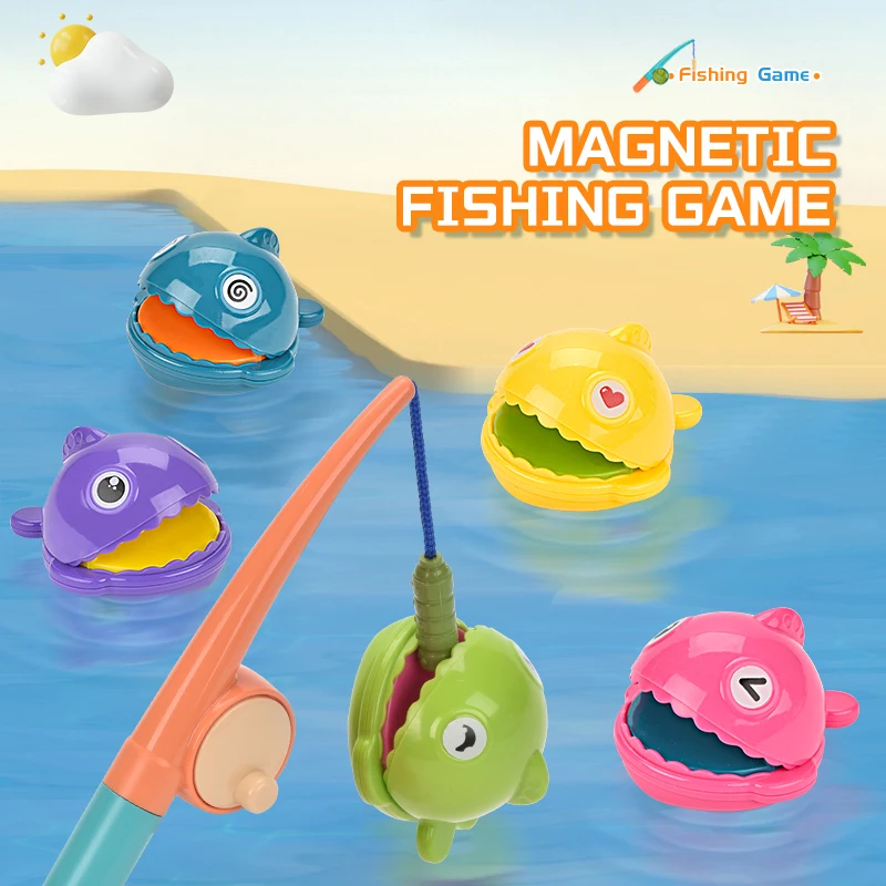 

Bathroom Water Play Set for Kids - Parent-Child Interactive Fishing Toy Set, Bathtime Fun with Floating Toys