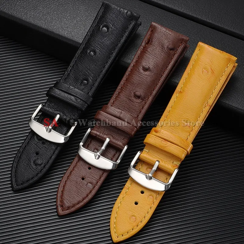 18mm 19mm 20mm 21mm 22mm Cowhide Watch Strap Leather Watch Band for Huawei Watch GT2/3/4 for Samsung Galaxy Watch 6 Men Bracelet